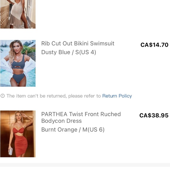 SHEIN Orange PARTHEA Twist Front Ruched
Bodycon Dress Size Medium - Picture 4 of 4